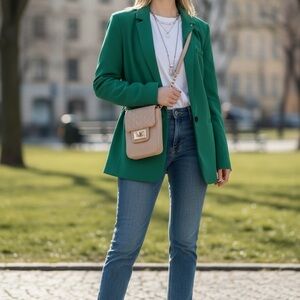 EUC-Karl Lagerfeld Paris Agyness Leather Crossbody Bag